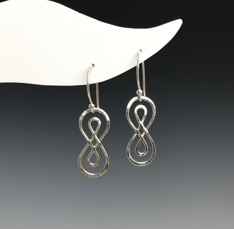 Silver Double Infinity Earrings