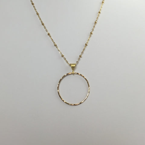 14k Gold-Filled Circle Shaped Pendant - L