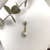 Gold Freshwater Pearl Pendant