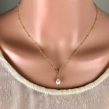 Gold Freshwater Pearl Pendant