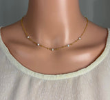 Gold Freshwater Pearl Necklace