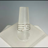 Thin Wire Wrap Ring with Pearls