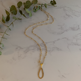 Gold Hammered Teardrop Pendant