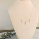 Custom Silver Birthstone Necklace