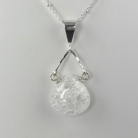 Quartz Crystal Teardrop Pendant - S