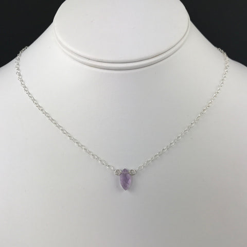 Side to Side Amethyst Necklace