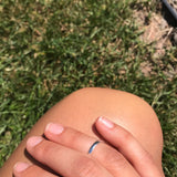 Silver Thick Hammered Midi Ring