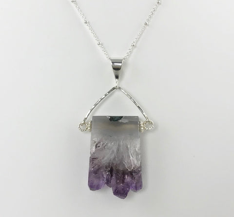 Natural Slice Amethyst Pendant