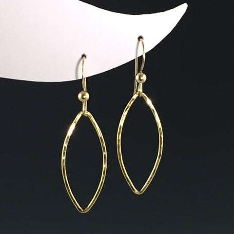 Gold Marquise Earrings - M