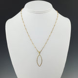 Gold Marquise Pendant - M