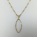 Gold Marquise Pendant - M