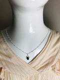 Silver Blue Goldstone Teardrop Pendant - S