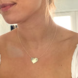 Side to Side Silver Heart Necklace