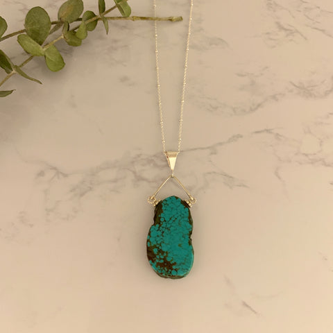 Turquoise Freeform Pendant  - S