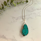 Turquoise Freeform Pendant - L