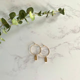 Gold Tag Hoops