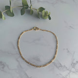 Gold Thin Figaro Bracelet