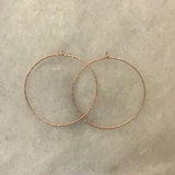 Rose Gold Hoops - M