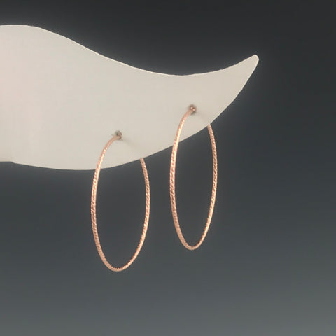 Rose Gold Hoops - S