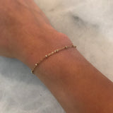 Gold Beaded Chain Bracelet