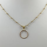 Gold Circle Shaped Pendant - S