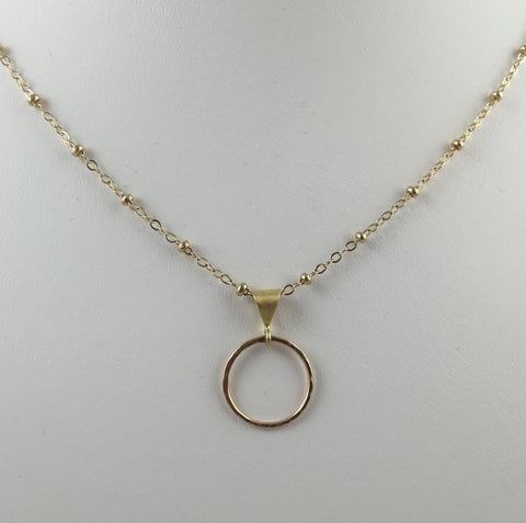 Gold Circle Shaped Pendant - S