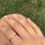Gold Thin Hammered Ring